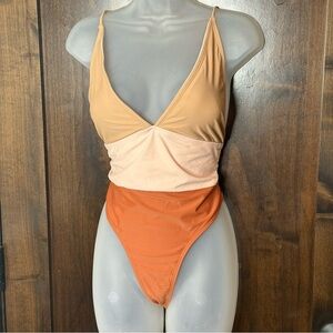 Vero Moda One Piece Swimsuit color block size xl padded